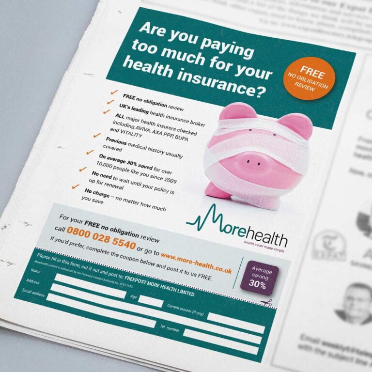 Daily Mail newspaper advert for More Health