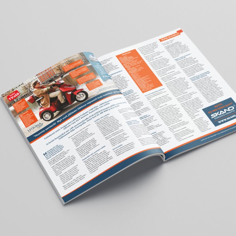 Two-page advertorial for Finnish company Skand