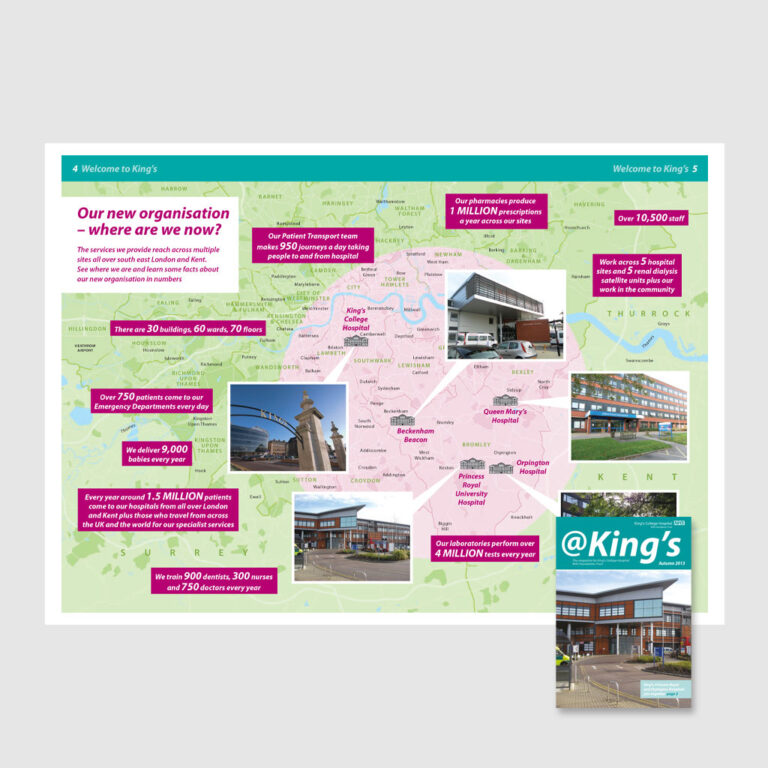 An infographic map for King's College Hospital