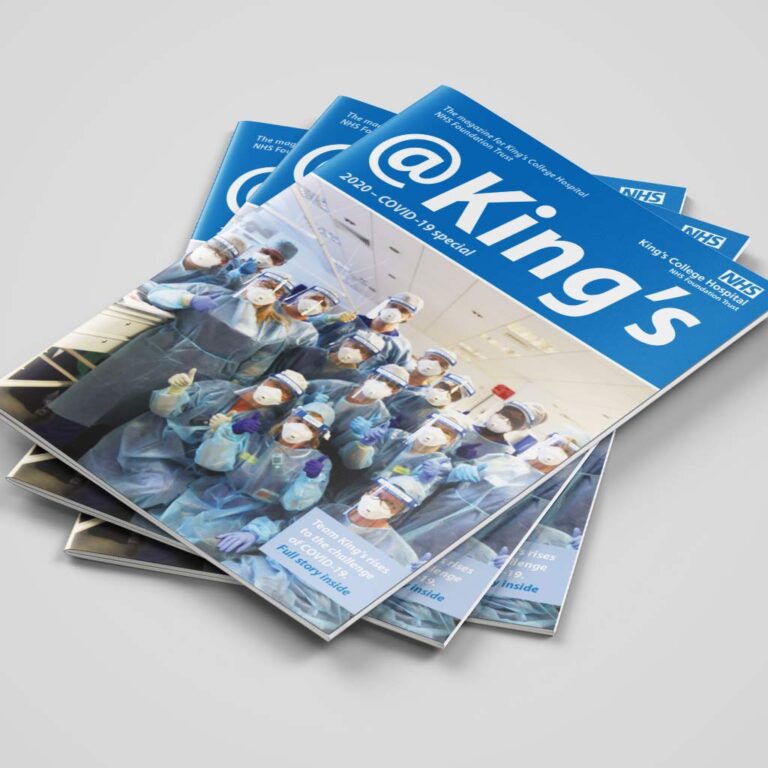 20-page newsletter for King's College Hospital