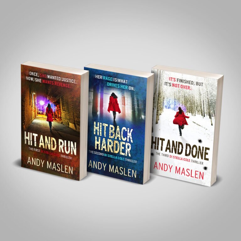 Cover designs for Andy Maslen's Stella Cole series