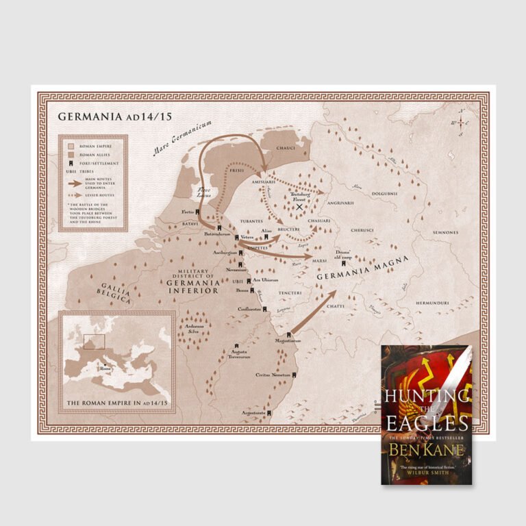 Historical map for Ben Kane's 'Hunting the Eagles'