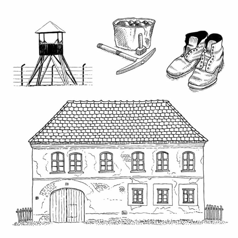 Chapter opener drawings for Maggie Brookes' 'The Prisoner's Wife'