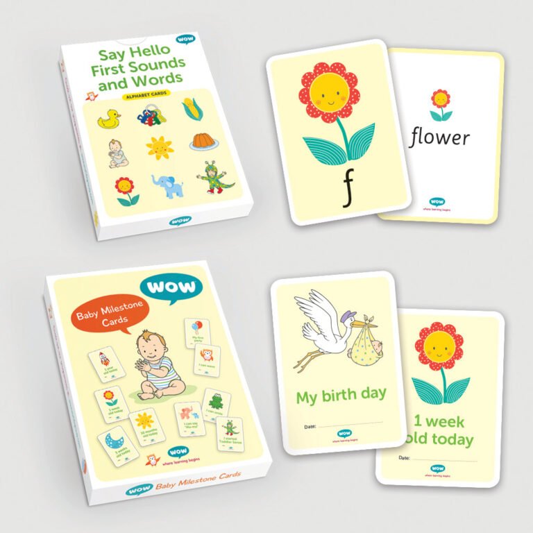 Wow World Group Alphabet Cards and Baby Milestone Cards