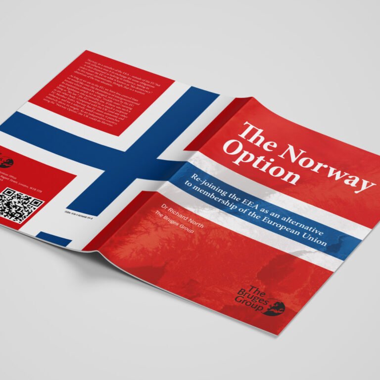 Booklet cover design for 'The Norway Option'