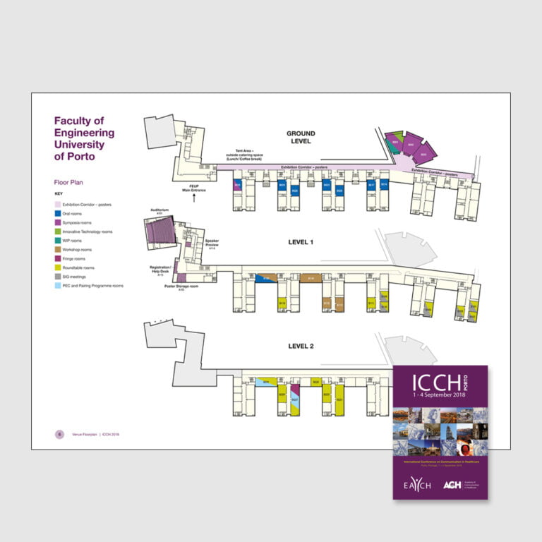 Floorplan layout for ICCH Porto conference programme