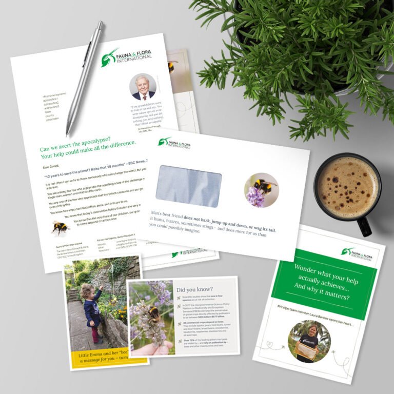 Campaign marketing literature - Direct mail pack for Fauna & Flora International