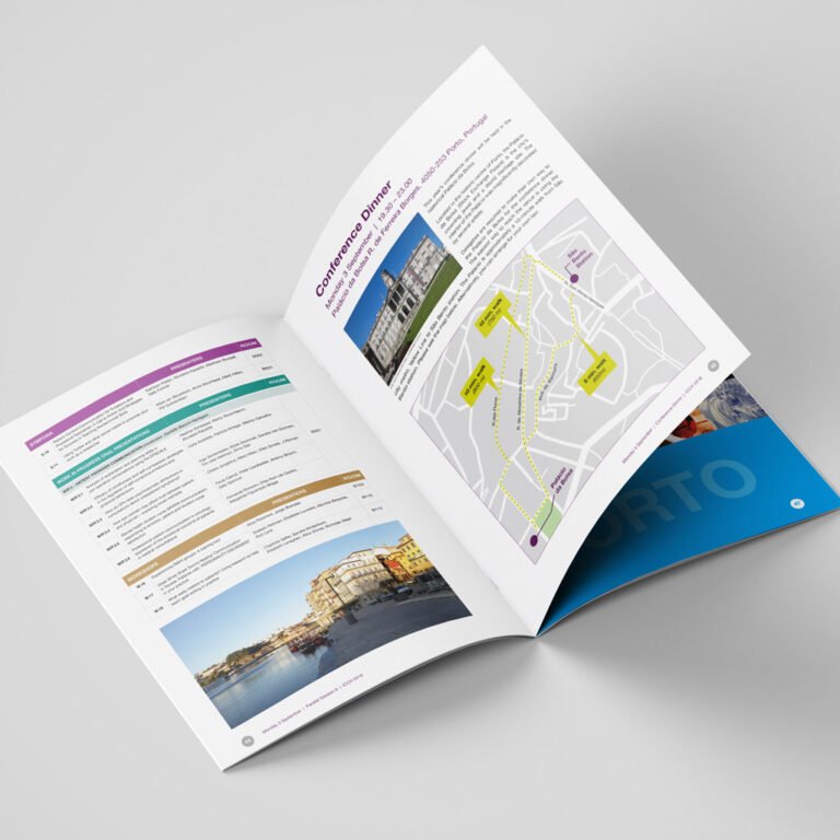 Conference programme for ICCH Porto, inner pages
