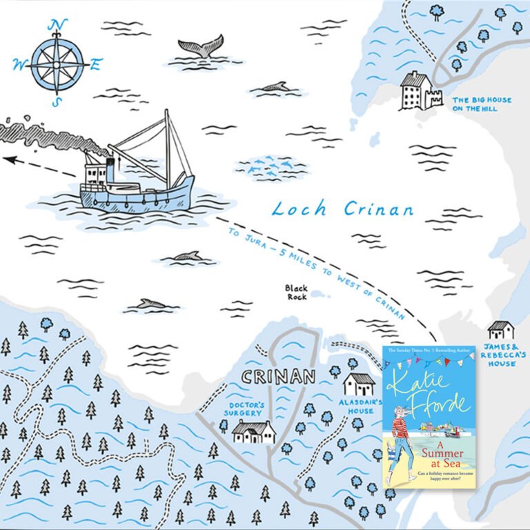 Map of Crinan for Katie Fforde's 'A Summer at Sea'