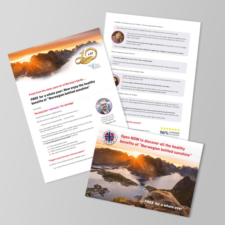 Campaign marketing literature - Magazine insert for Natural-Pharma