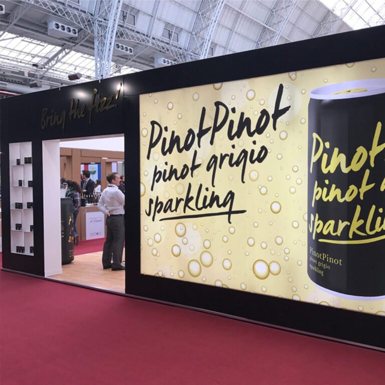 London Wine Fair exhibition graphics for Off-Piste Wines