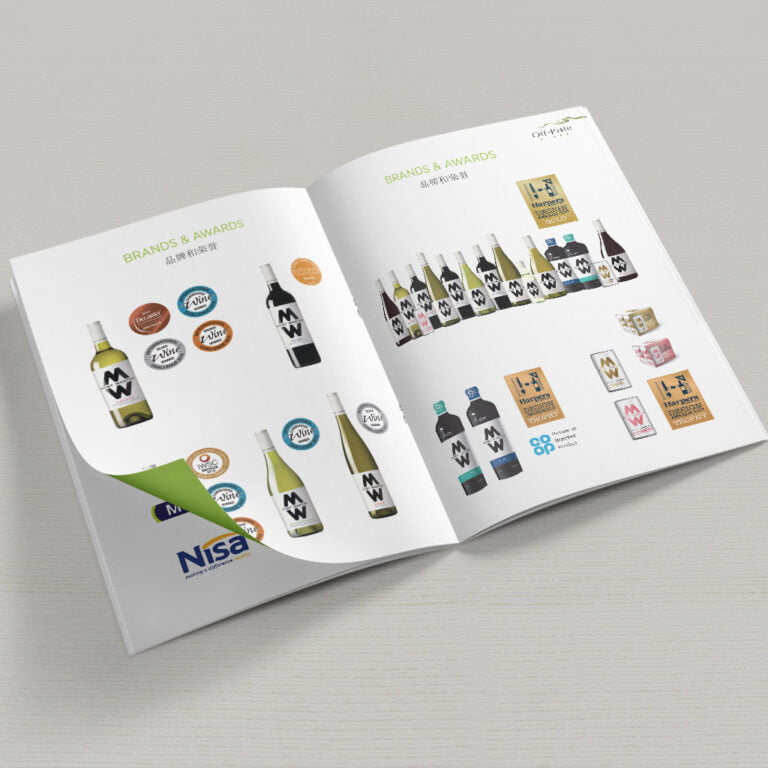 Off-Piste Wines catalogue for Chinese market, inner pages