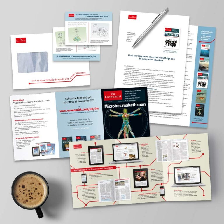 Campaign marketing literature - Direct mail subscription pack for The Economist