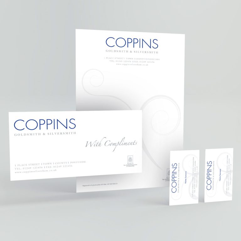 Coppins logo and stationery design