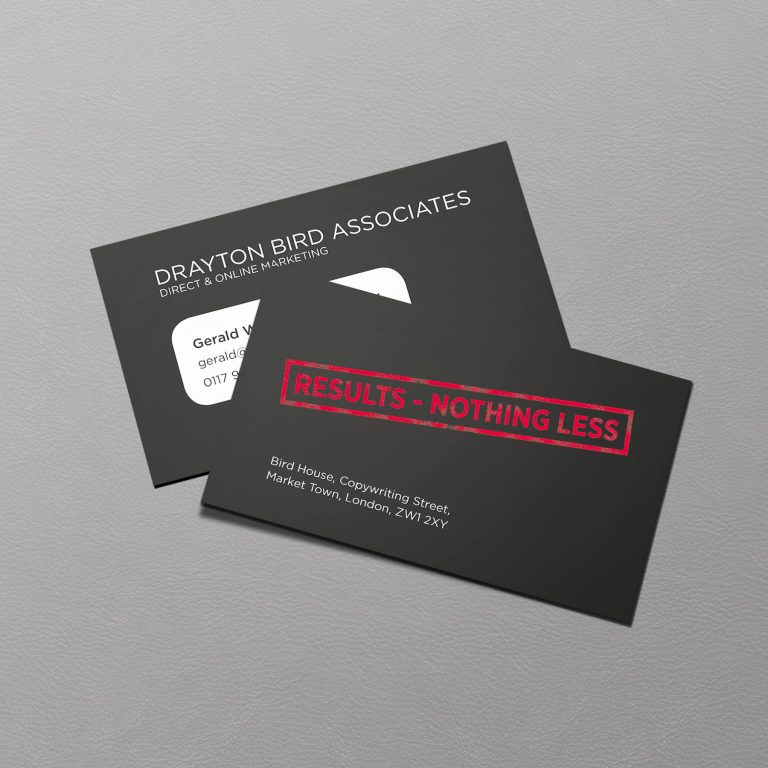 Drayton Bird Associates business card design