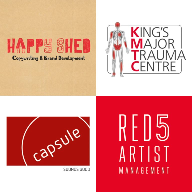Logo design Happy Shed • King's Major Trauma Centre • Capsule • Red 5 Artist Management