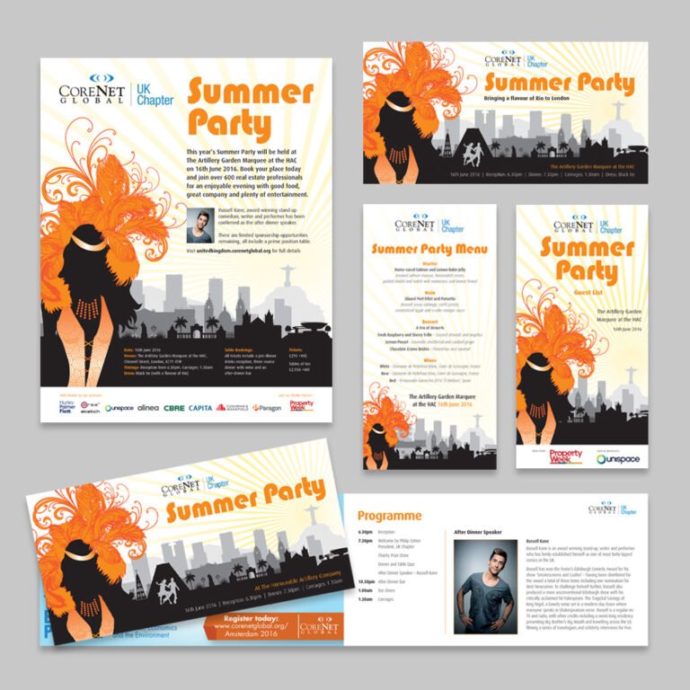 Design for marketing event literature