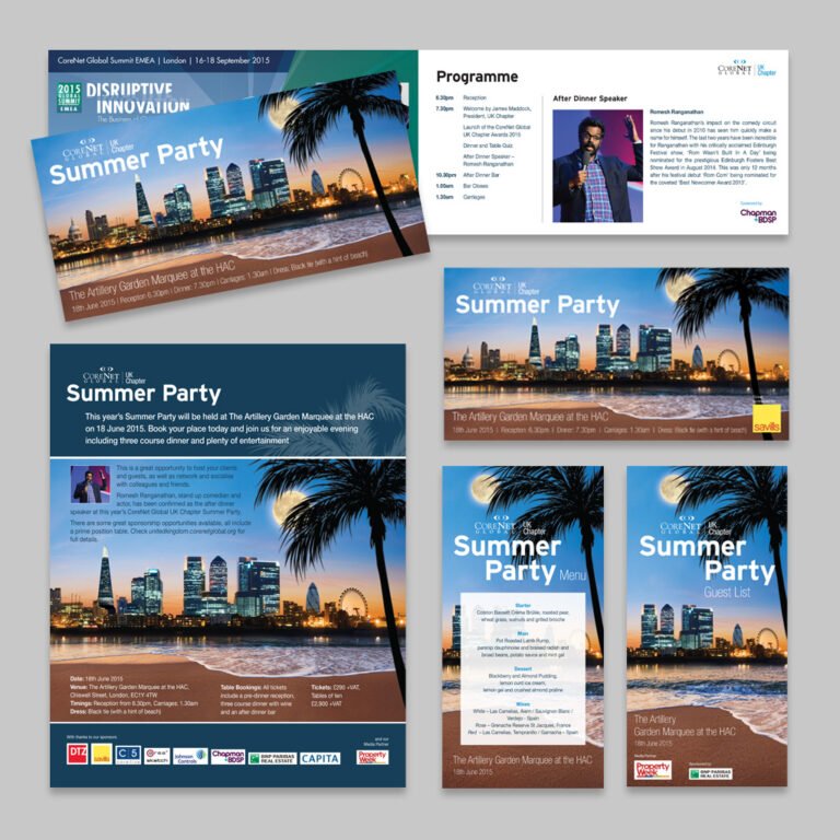 Design for marketing event literature